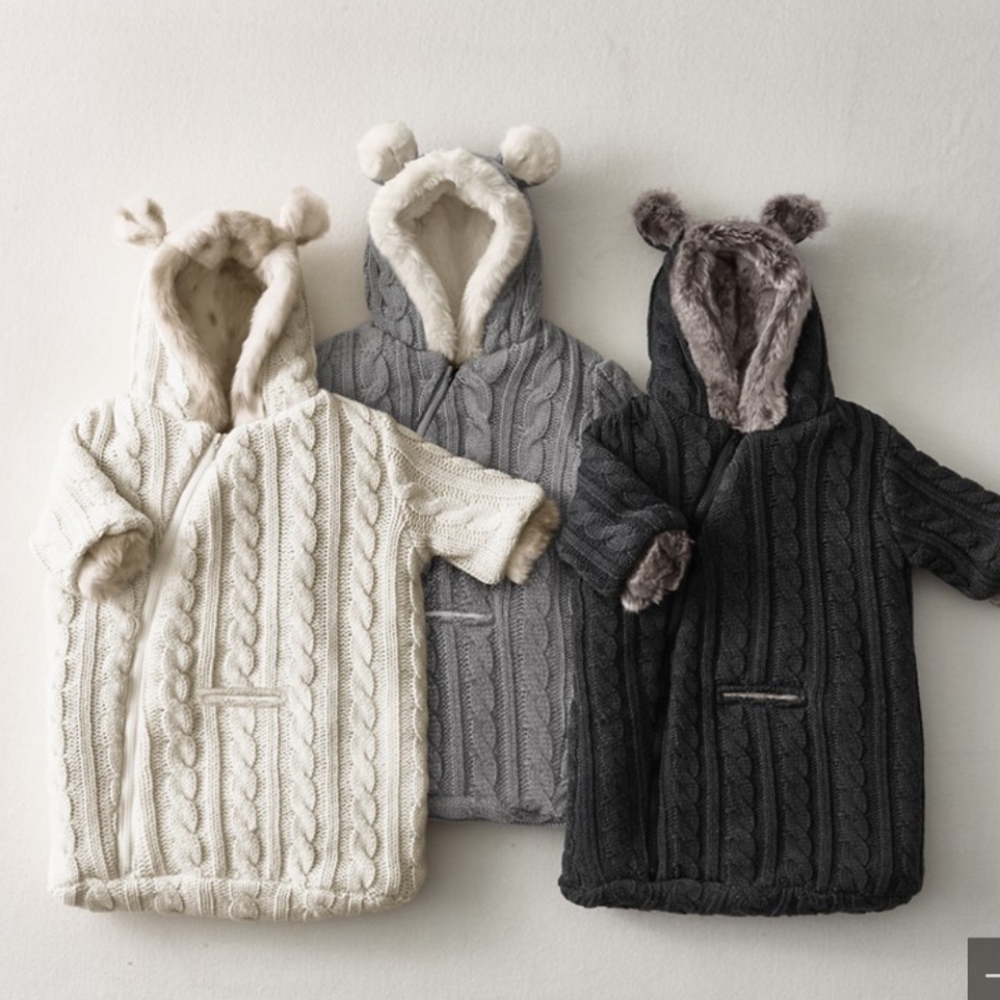 RH BABY & CHILD CABLE KNIT BUNTING